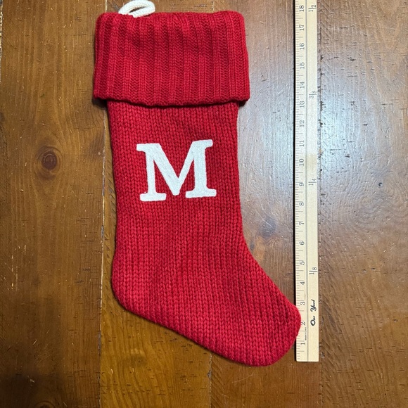 Target Wonder Shop Christmas Stocking Initial M Red/White - Picture 7 of 8
